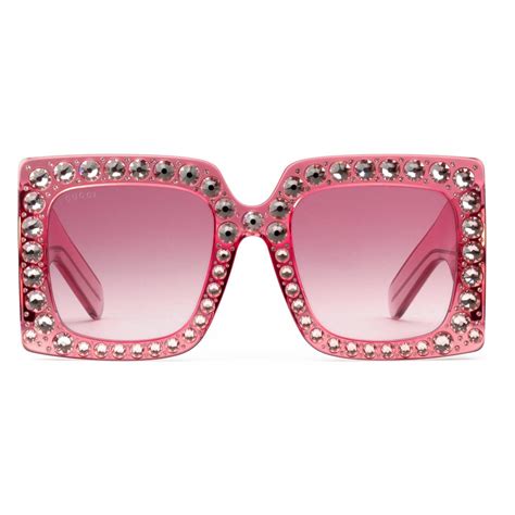 gucci oversized square sunglasses pink|authentic gucci oversized sunglasses.